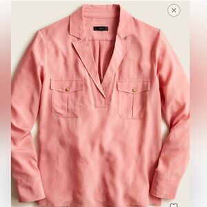 Silk Patch Pocket Popover Shirt